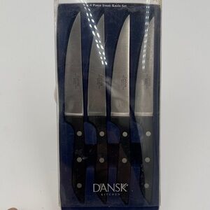 Dansk Kitchen Black Handle Steak Knife Set
